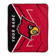 Pixsona Louisville Cardinals Glow Pixel Fleece Blanket | Personalized | Custom