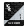 Pixsona Chicago White Sox Split Pixel Fleece Blanket | Personalized | Custom