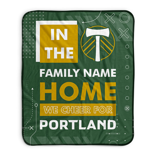 Pixsona Portland Timbers Cheer Pixel Fleece Blanket | Personalized | Custom
