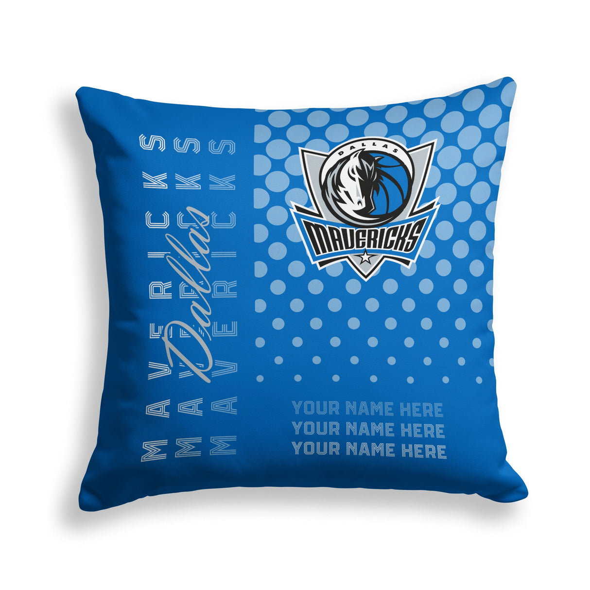 Pixsona Dallas Mavericks Halftone Throw Pillow | Personalized | Custom