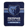 Pixsona Memphis Grizzlies Stripes Pixel Fleece Blanket | Personalized | Custom
