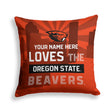 Pixsona Oregon State Beavers Skyline Throw Pillow | Personalized | Custom