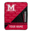 Pixsona Miami University Redhawks Split Pixel Fleece Blanket | Personalized | Custom