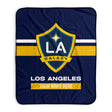 Pixsona LA Galaxy Stripes Pixel Fleece Blanket | Personalized | Custom
