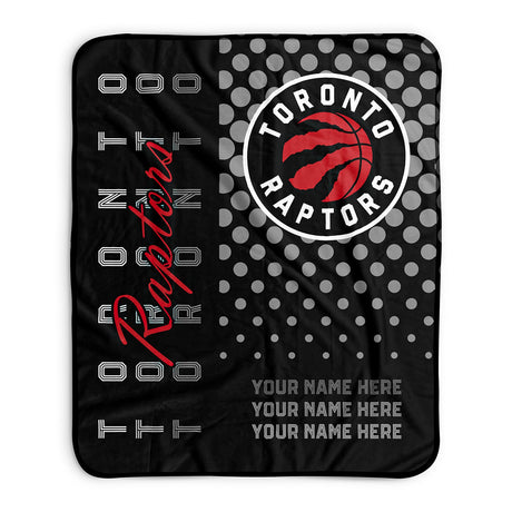 Pixsona Toronto Raptors Halftone Pixel Fleece Blanket | Personalized | Custom