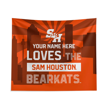 Pixsona Sam Houston State Bearkats Skyline Tapestry | Personalized | Custom