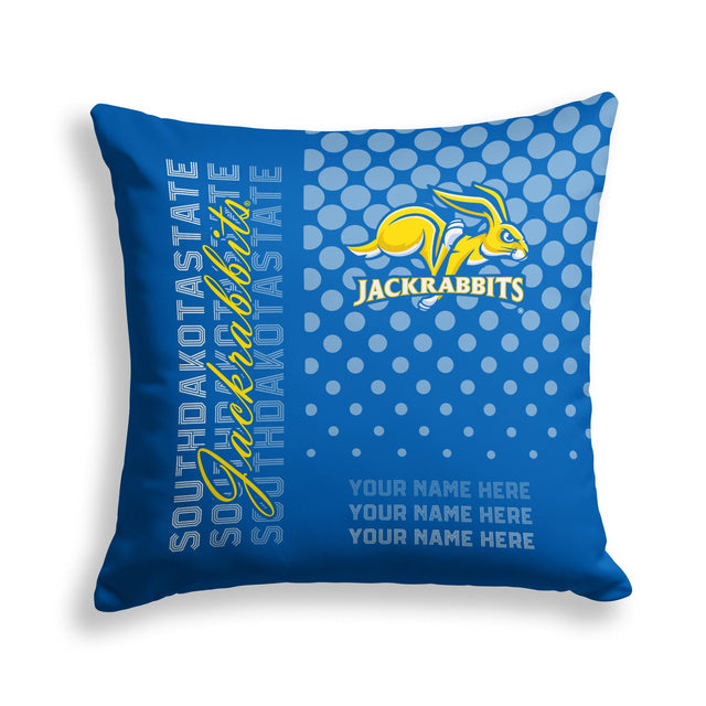 Pixsona South Dakota State Jackrabbits Halftone Throw Pillow | Personalized | Custom
