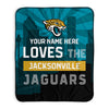 Pixsona Jacksonville Jaguars Skyline Pixel Fleece Blanket | Personalized | Custom