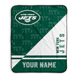 Pixsona New York Jets Split Pixel Fleece Blanket | Personalized | Custom