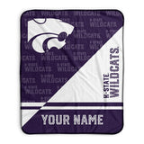 Pixsona Kansas State Wildcats Split Pixel Fleece Blanket | Personalized | Custom