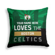 Pixsona Boston Celtics Skyline Throw Pillow | Personalized | Custom