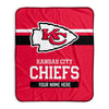 Pixsona Kansas City Chiefs Stripes Pixel Fleece Blanket | Personalized | Custom