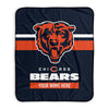 Pixsona Chicago Bears Stripes Pixel Fleece Blanket | Personalized | Custom