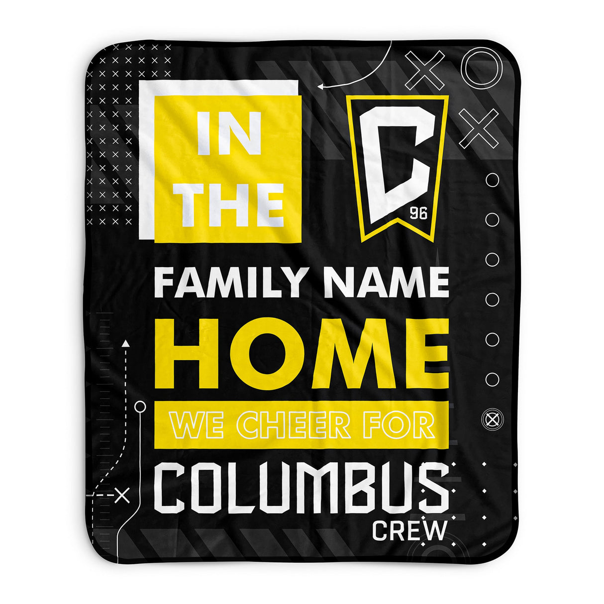 Pixsona Columbus Crew Cheer Pixel Fleece Blanket | Personalized | Custom