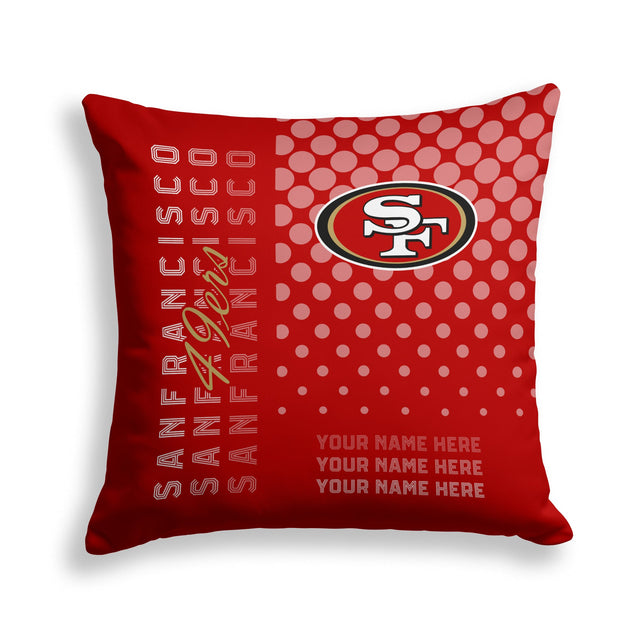 Pixsona San Francisco 49ers Halftone Throw Pillow | Personalized | Custom