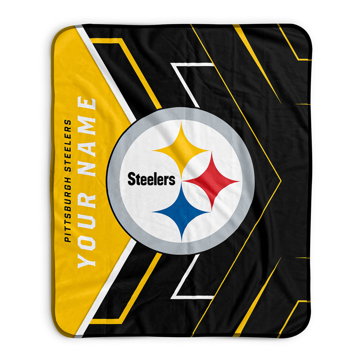 Pixsona Pittsburgh Steelers Glow Pixel Fleece Blanket | Personalized | Custom