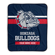 Pixsona Gonzaga Bulldogs Stripes Pixel Fleece Blanket | Personalized | Custom