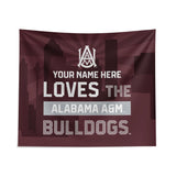 Pixsona Alabama A&M Bulldogs Skyline Tapestry | Personalized | Custom