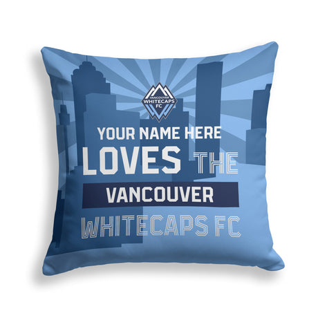 Pixsona Vancouver Whitecaps FC Skyline Throw Pillow | Personalized | Custom