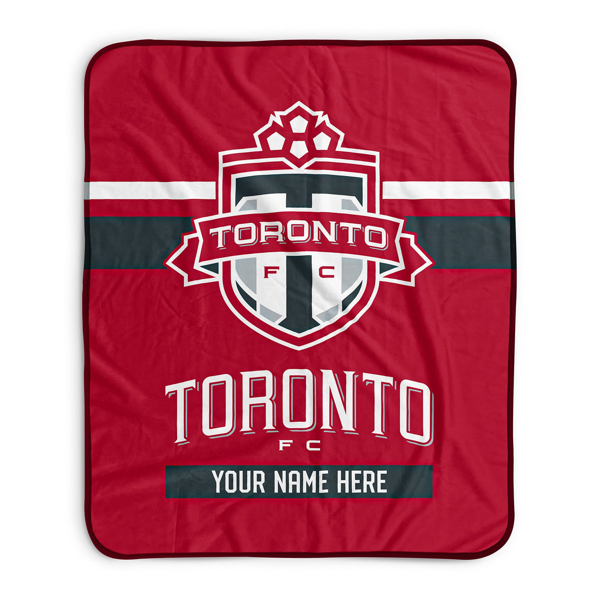 Pixsona Toronto FC Stripes Pixel Fleece Blanket | Personalized | Custom
