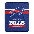 Pixsona Buffalo Bills Stripes Pixel Fleece Blanket | Personalized | Custom