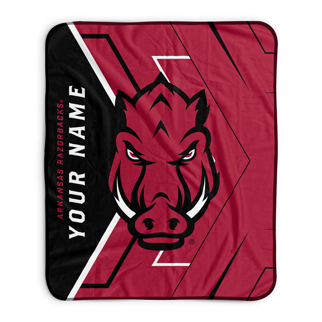 Pixsona Arkansas Razorbacks Glow Pixel Fleece Blanket | Personalized | Custom