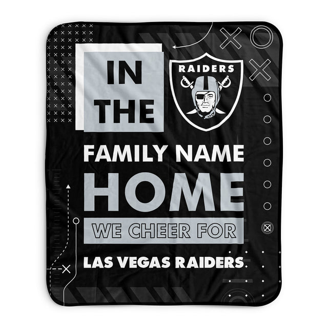 Pixsona Las Vegas Raiders Cheer Pixel Fleece Blanket | Personalized | Custom