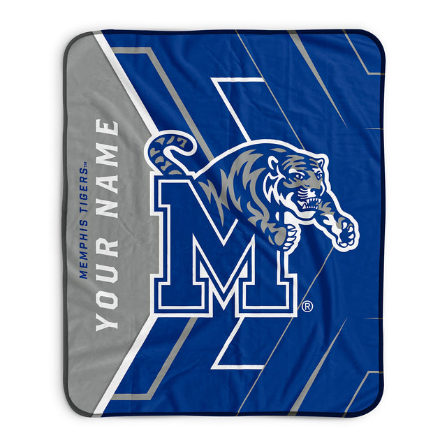 Pixsona Memphis Tigers Glow Pixel Fleece Blanket | Personalized | Custom