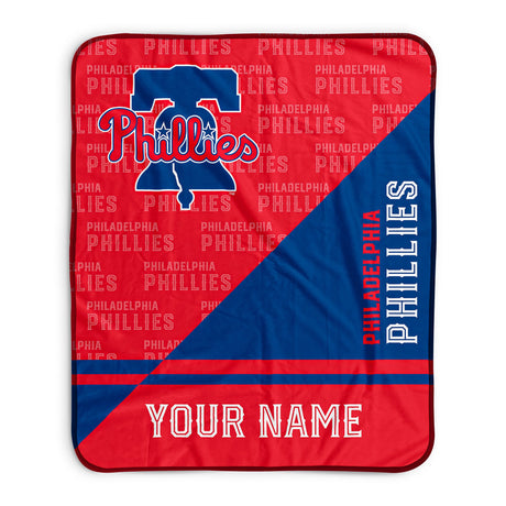 Pixsona Philadelphia Phillies Split Pixel Fleece Blanket | Personalized | Custom