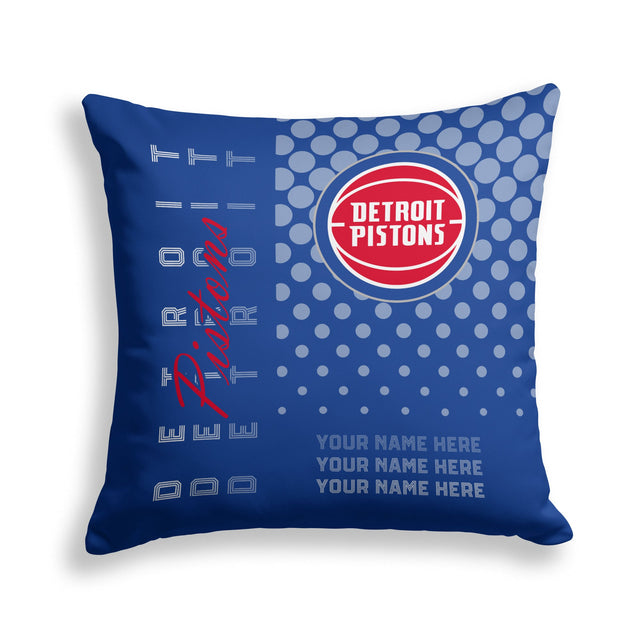 Pixsona Detroit Pistons Halftone Throw Pillow | Personalized | Custom