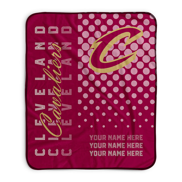 Pixsona Cleveland Cavaliers Halftone Pixel Fleece Blanket | Personalized | Custom