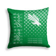 Pixsona North Texas Mean Green Halftone Throw Pillow | Personalized | Custom