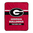 Pixsona Georgia Bulldogs Stripes Pixel Fleece Blanket | Personalized | Custom
