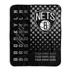 Pixsona Brooklyn Nets Halftone Pixel Fleece Blanket | Personalized | Custom