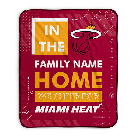 Pixsona Miami Heat Cheer Pixel Fleece Blanket | Personalized | Custom