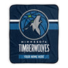 Pixsona Minnesota Timberwolves Stripes Pixel Fleece Blanket | Personalized | Custom