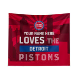 Pixsona Detroit Pistons Skyline Tapestry | Personalized | Custom