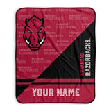 Pixsona Arkansas Razorbacks Split Pixel Fleece Blanket | Personalized | Custom