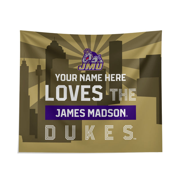 Pixsona James Madison Dukes Skyline Tapestry | Personalized | Custom