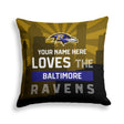 Pixsona Baltimore Ravens Skyline Throw Pillow | Personalized | Custom