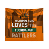 Pixsona FAMU Rattlers Skyline Tapestry | Personalized | Custom