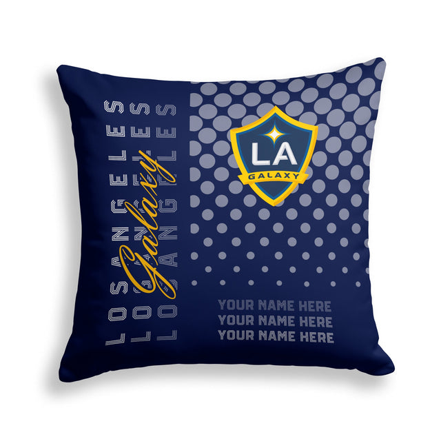 Pixsona LA Galaxy Halftone Throw Pillow | Personalized | Custom