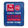 Pixsona Detroit Pistons Cheer Pixel Fleece Blanket | Personalized | Custom