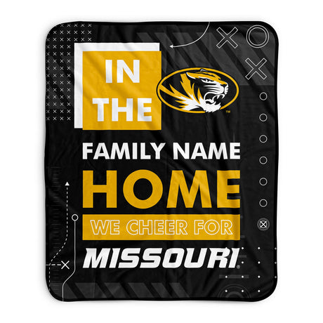 Pixsona Missouri Tigers Cheer Pixel Fleece Blanket | Personalized | Custom