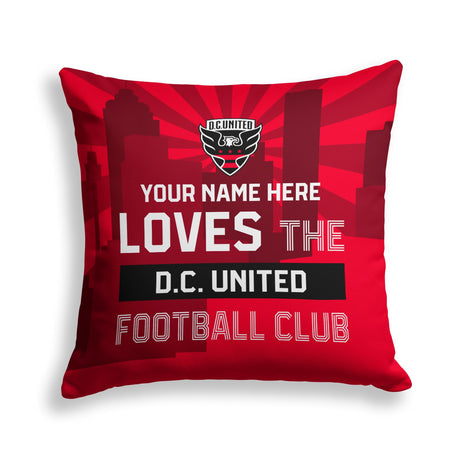 Pixsona D.C. United Skyline Throw Pillow | Personalized | Custom