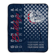 Pixsona Gonzaga Bulldogs Halftone Pixel Fleece Blanket | Personalized | Custom