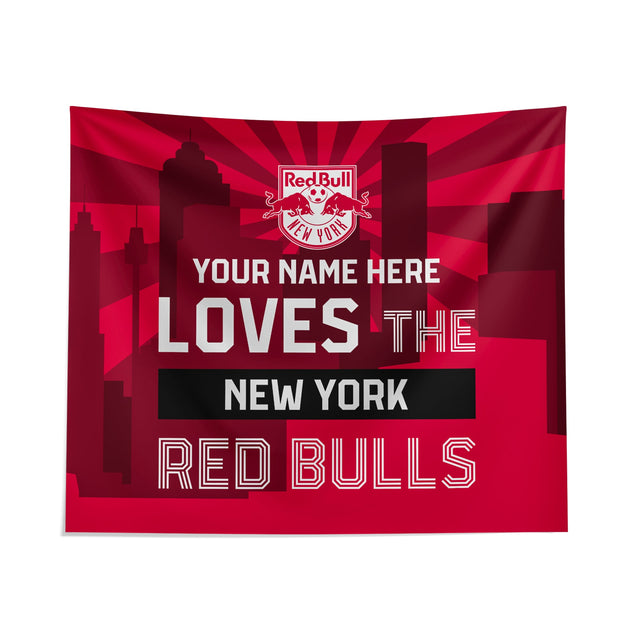 Pixsona New York Red Bulls Skyline Tapestry | Personalized | Custom