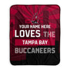 Pixsona Tampa Bay Buccaneers Skyline Pixel Fleece Blanket | Personalized | Custom