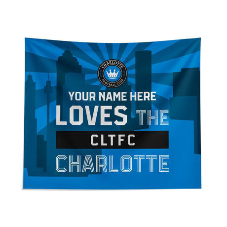Pixsona Charlotte FC Skyline Tapestry | Personalized | Custom