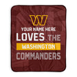 Pixsona Washington Commanders Skyline Pixel Fleece Blanket | Personalized | Custom